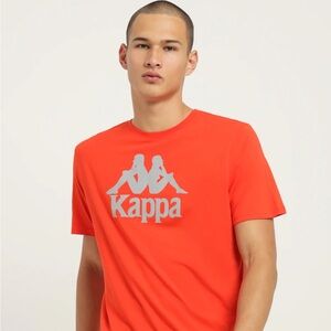 Kappa Orange Short Sleeve Tee with Iconic Logo